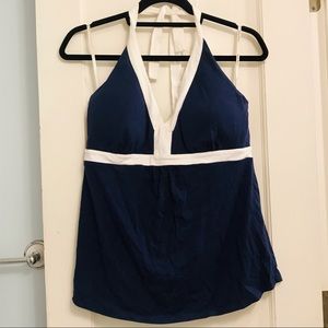 Tommy Bahama Coastal blue black tankini top